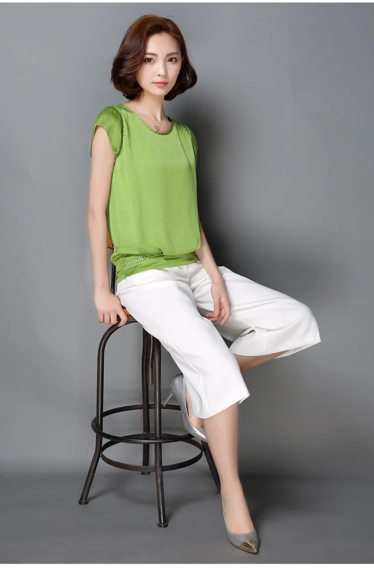 Плюс Размеры офисные женские рубашки Блузки белого зеленого и красного цвета