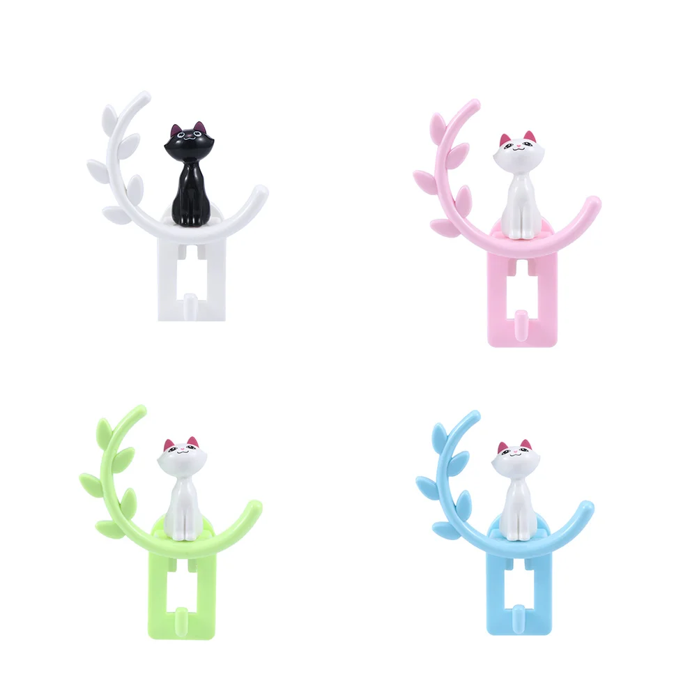 1Pcs Clothes Hangers Rails Cute Cat Tree Modelling Creative Hooks Kitchen Wall Door Sundries Organizer Hanging Rack Storage Hook | Дом и сад