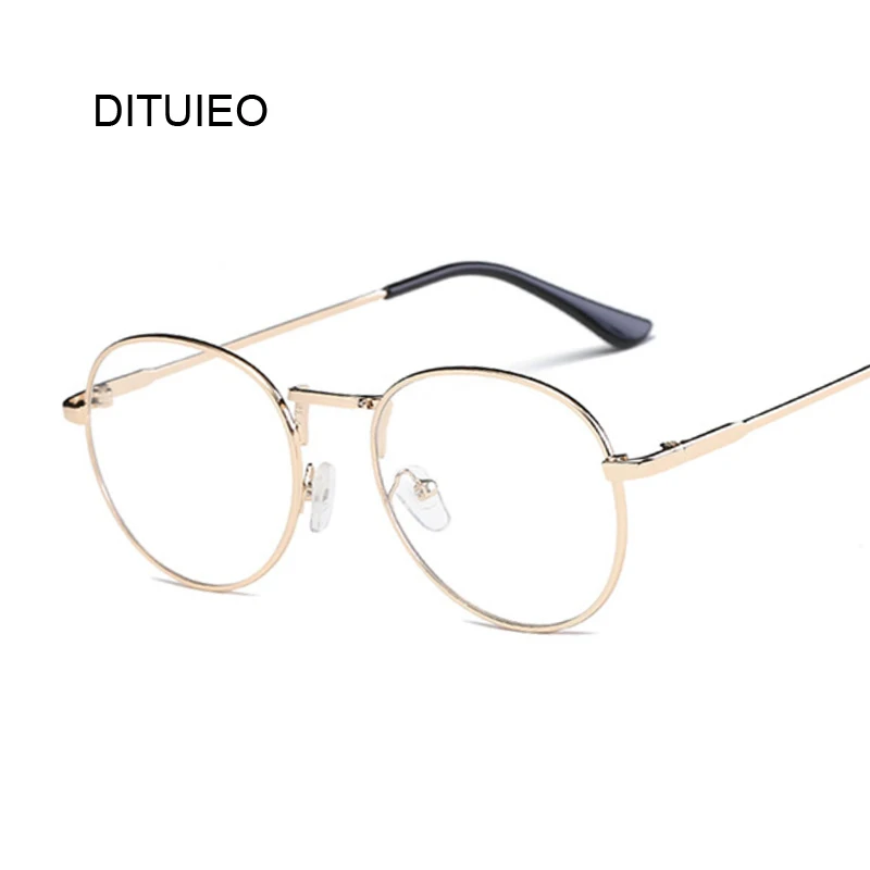 Vintage Transparent Women Glasses Metal Full Frame Optical Round Lens Female Men Clear Reading Plain Lady | Аксессуары для одежды
