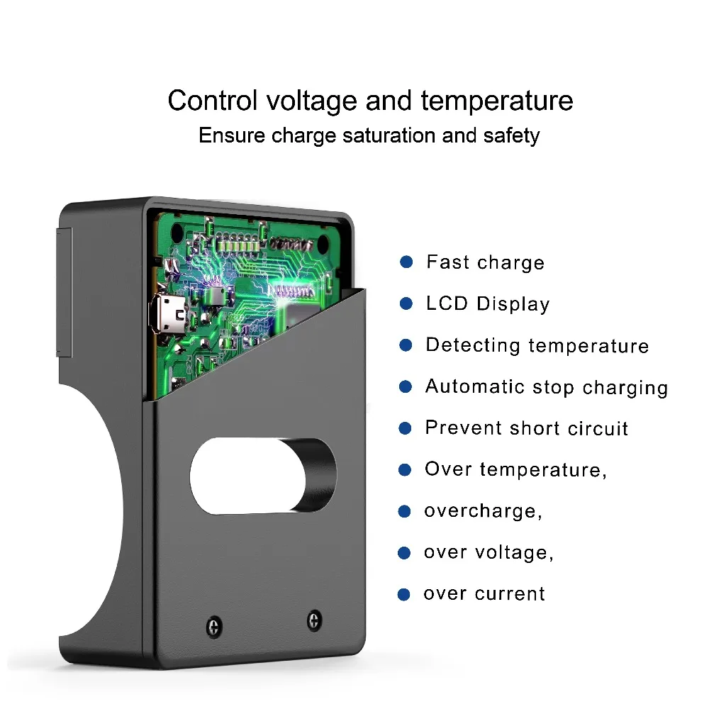Leise зарядное устройство для аккумуляторов AA AAA 2a 3a nimh ЖК дисплей USB кабель