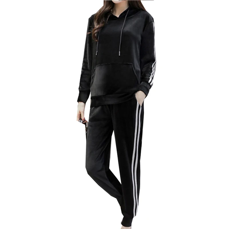 Maternity Clothes Set 2 Pieces Tracksutis for Pregnant Women Pregnancy Suits:hoody+pants 2018 Autumn Two-piece Casual SportsSuit | Мать и