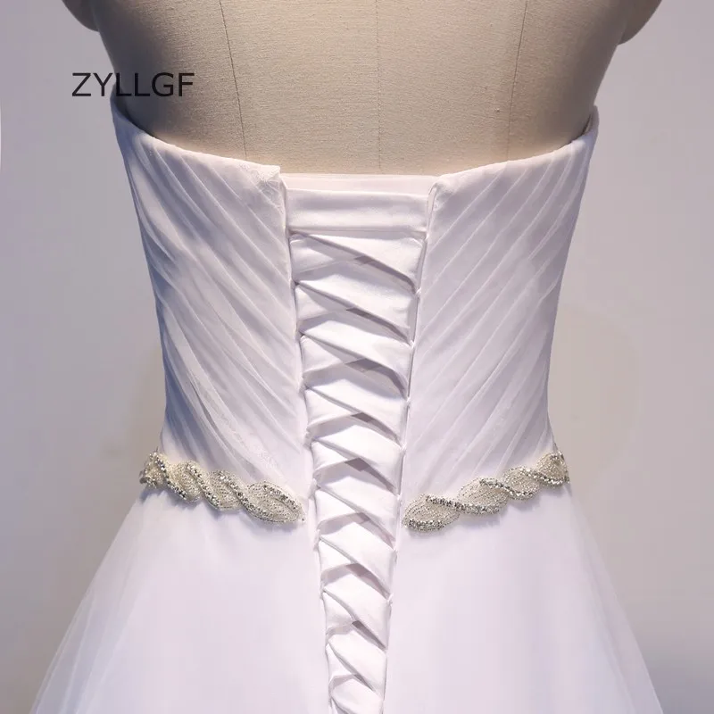 ZYLLGF Свадебные платья Интернет магазины линия Милая Vestido De Noiva Бохо корсет Назад