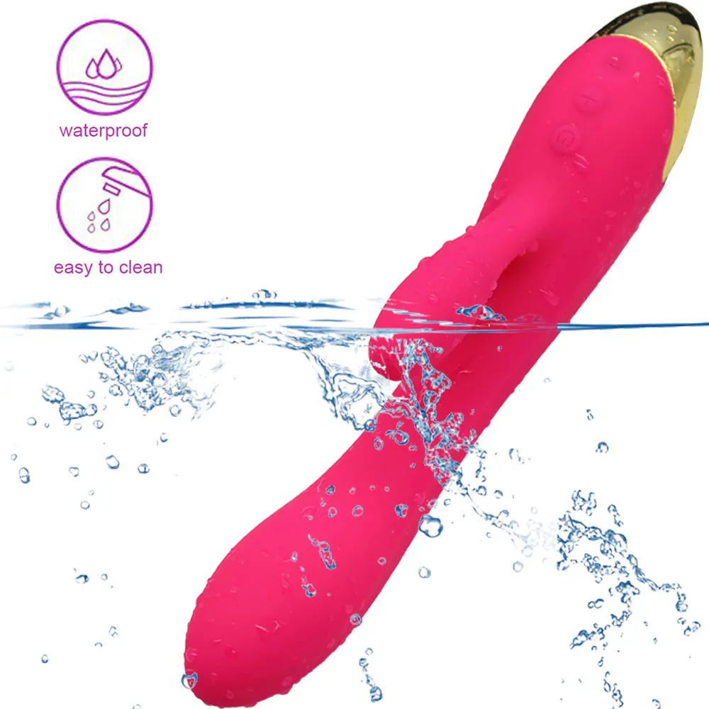 G Spot Дилдо кролик вибратор для женщин двойная вибрация водонепроницаемый