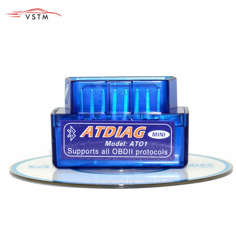 Оригинальный atdiag Мини ELM327 v2.1 Bluetooth Диагностика Авто сканер Elm 327 адаптер obd ii