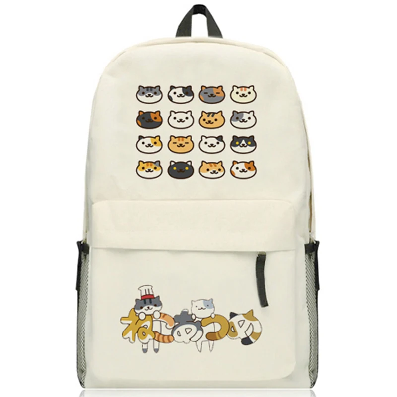 Рюкзак Neko Atsume с мультяшным котом рюкзак для заднего двора Студенческая школьная