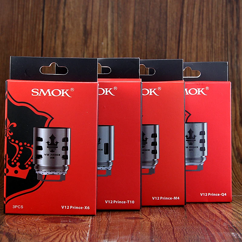 В наличии! Оригинальный SMOK TFV12 Prince Coil X6 Q4 T10 M4 RBA катушка для PRINCE Tank Atomizer Fit Mag X Priv I T