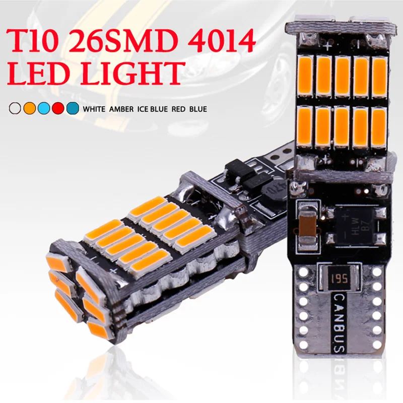 Светодиодный фонарь RXZ 10 шт. Canbus W5W T10 4014 26SMD 168 светодиодный для парковки
