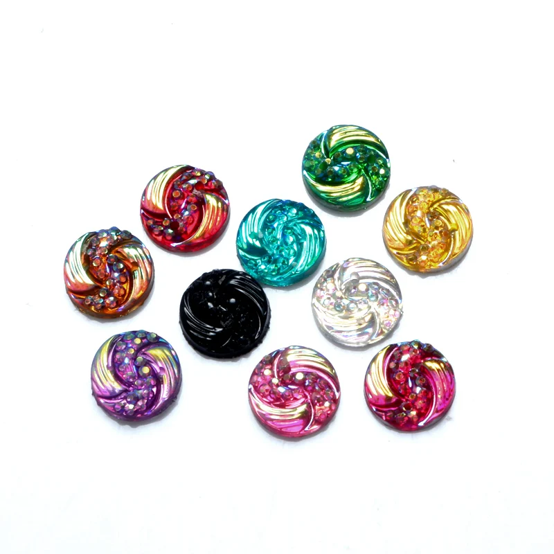 

100Pcs Mixed Resin Bling Round Decoration Crafts Beads Flatback Cabochon Kawaii Embellishments For Scrapbooking DIY Accessories