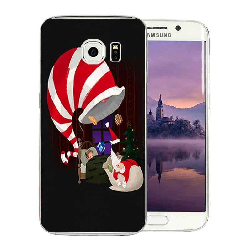 Мягкий чехол из ТПУ с рисунком Merry X'MAS для Samsung Galaxy S6 Edge 5 1 дюйма силиконовый G925