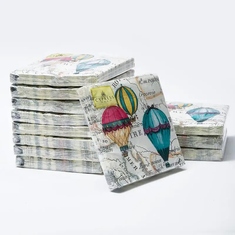 Napkin-25x25cm для коктейлей 3-слойная салфетка бумага декупажа воздушные шары салфетки