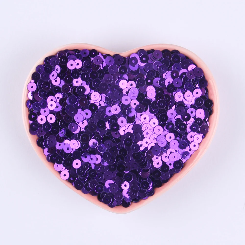 FRPurple Блестки 3 мм 4 мм 5 мм 6 мм плоские круглые ПВХ свободные блестки рукоделие блестка швейное украшение DIY аксессуары Lentejuelas Para Coser 20 г - Цвет: FRPurple