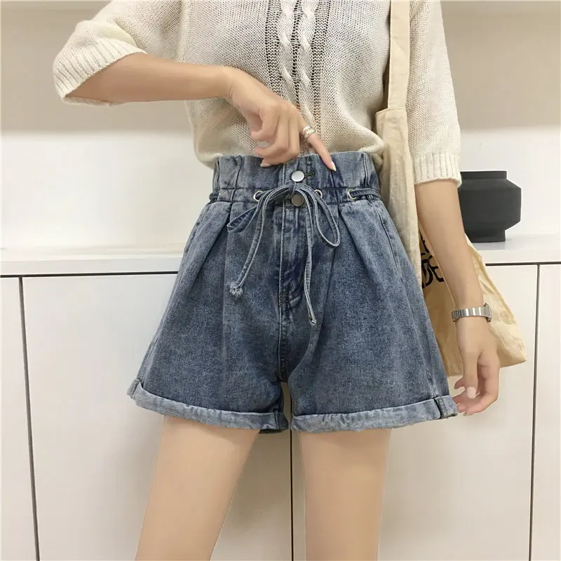 Летние эластичные свободные корейские стильные модные уличные шорты HziriP 2019 с