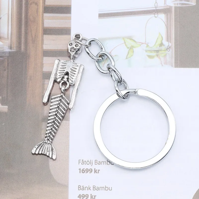 2019 винтажное серебряное подвесное ожерелье в виде русалки брелок стиле стимпанк