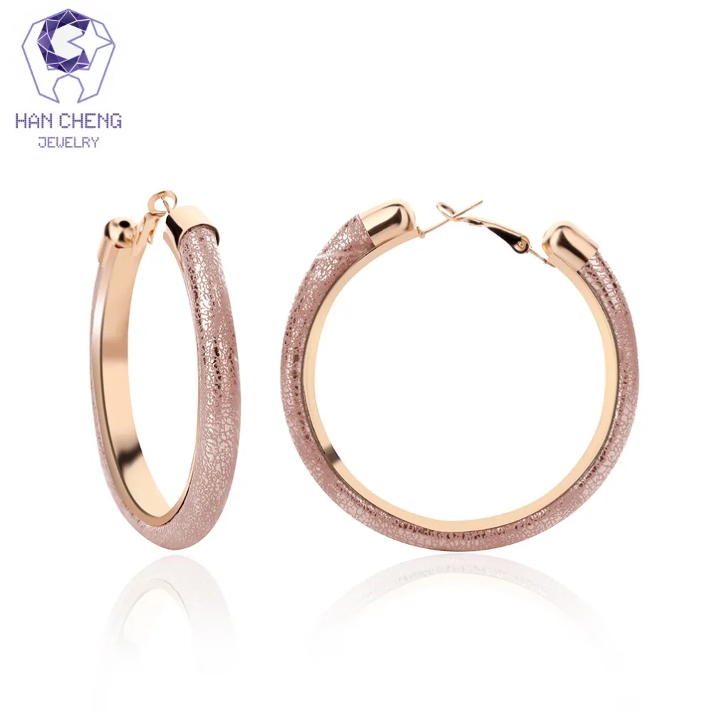 HanCheng новые модные трендовые классические позолоченные круглые большие серьги