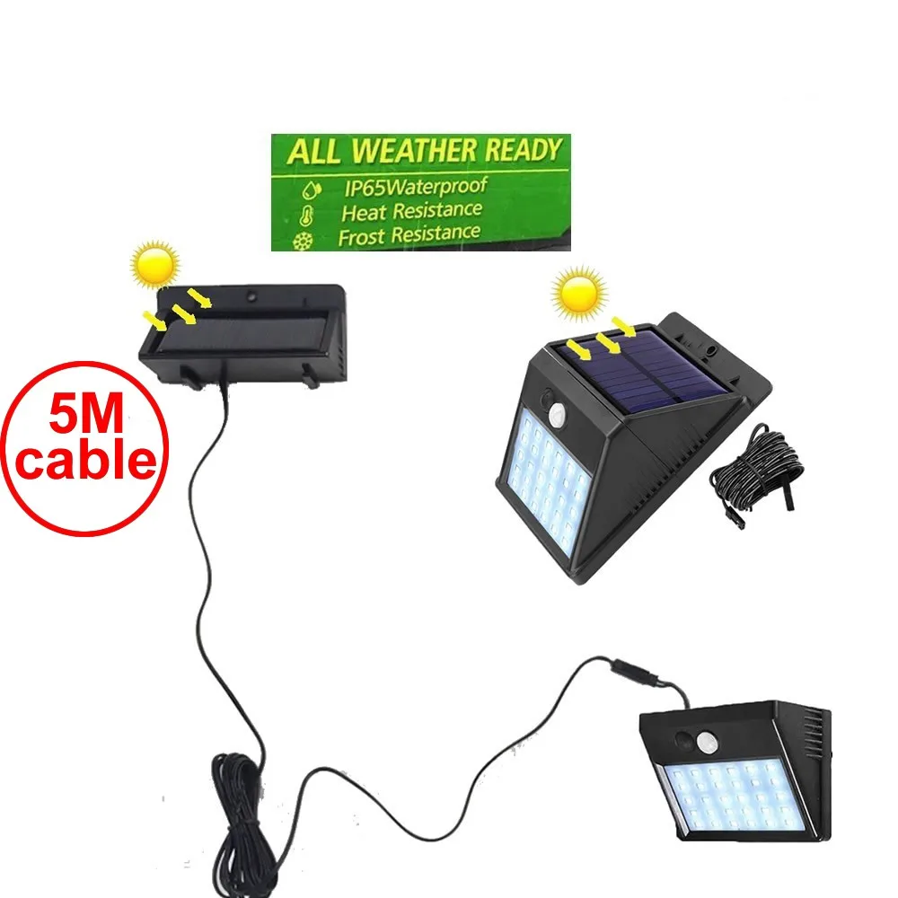 30 светодиодов солнечный свет разделенная панель водонепроницаемые светодиодные