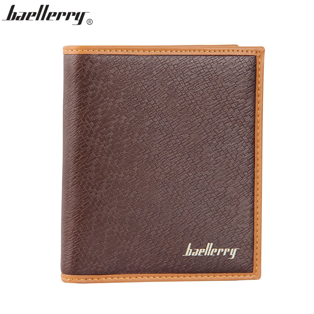 Baellerry Мужские Кошельки PU Кожа Короткие Бумажник Горизонтальный и Вертикальный