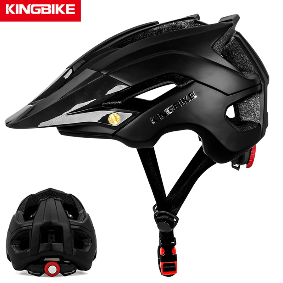 KINGBIKE велосипедный шлем со съемным козырьком Casco Ciclismo матовый черный руль для