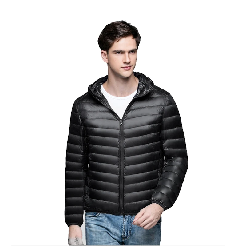 Новинка 2019 Высококачественная теплая Модная Мужская куртка с капюшоном и