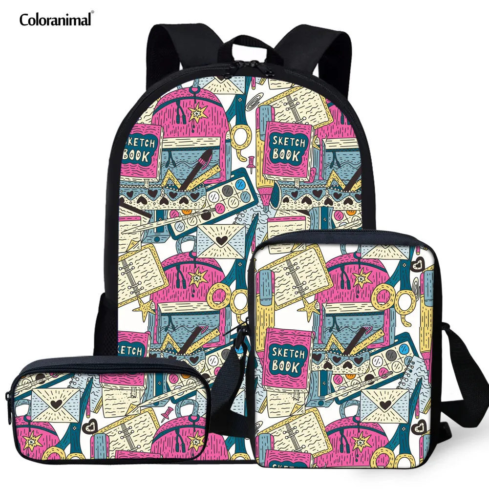 Рюкзак с цветными животными для детей школьная сумка рюкзак девочек и мальчиков
