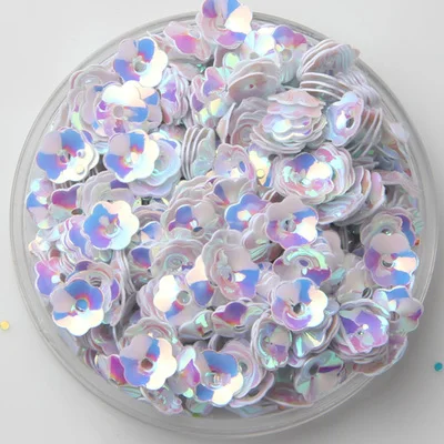 1200pcs/Lot White Color 5mm 3D Plum Flower PVC Sequins Sewing Craft/Embellishment Findings Women Garments Accessories | Дом и сад