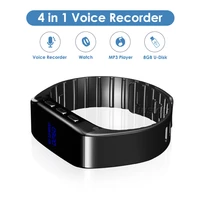32gb wrist watch mini voice recorder gravador de audio voice activated recording bracelet wearable record mp3 player reloj espia