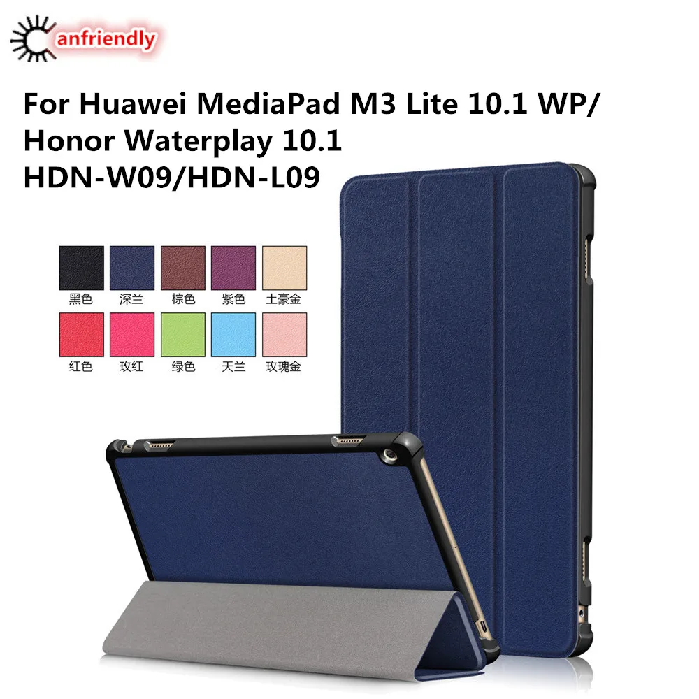 PU кожаный чехол для Медиа Pad M3 Lite 10 WP 1 &quotHDN W09/HDN L09 Smart Teblet Huawei Honor Waterplay 1|Чехлы