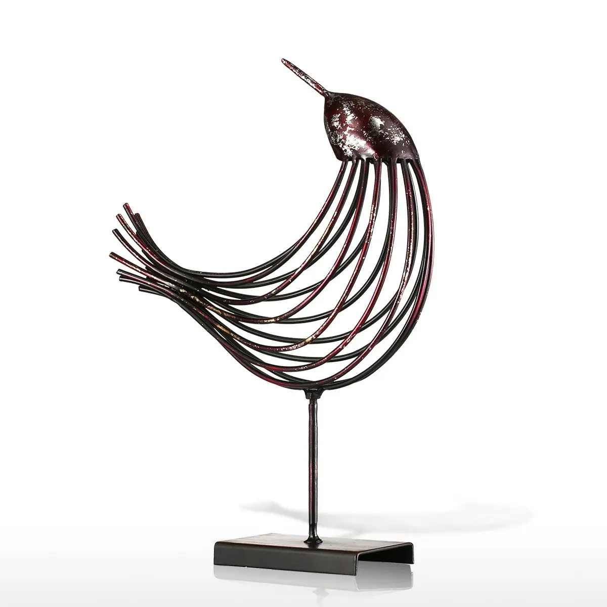 Металлическая скульптура Tooarts железная проволочная птичка чудесная Современная