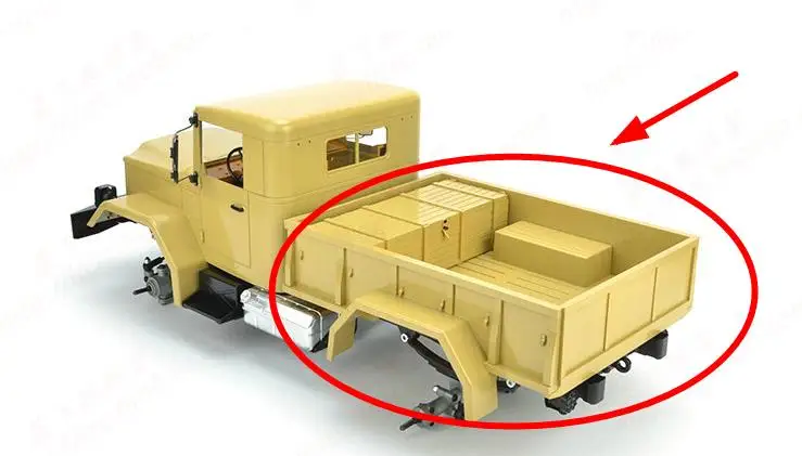 1/10 Масштаб RC Гусеничный Mlilitary США Грузовик HC через тело головы W/внутренние части и перевозки подходят осевой SCX10 RC8WD D90 Tamiya cc01 HG - Цвет: carriage Unpainted