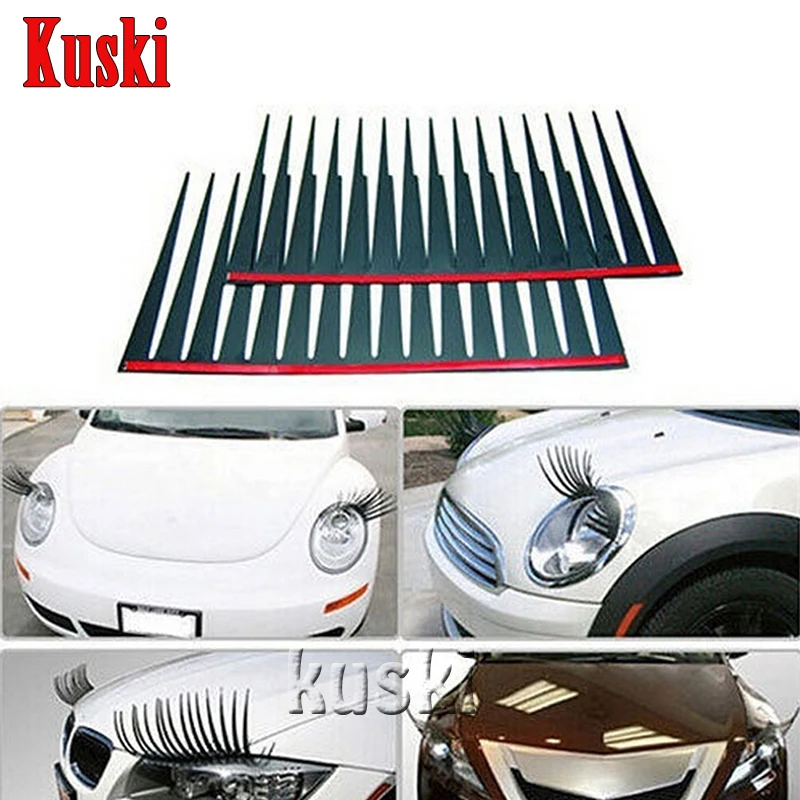 Поддельные ресницы стикеры украшение для автомобильной фары Honda Civic 2006 2011 Accord Fit CRV