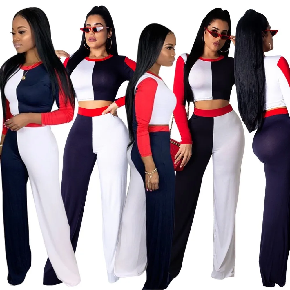 2019 Новые африканские Модные топы с длинными рукавами и свободные штаны 2