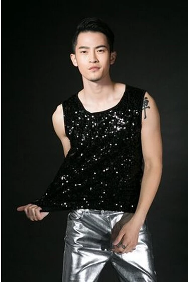 

Free Shipping 2021 The New Nightclub Singer Costumes Sequined Vest Jacket For Men Subsection Costumes Dance Clothes