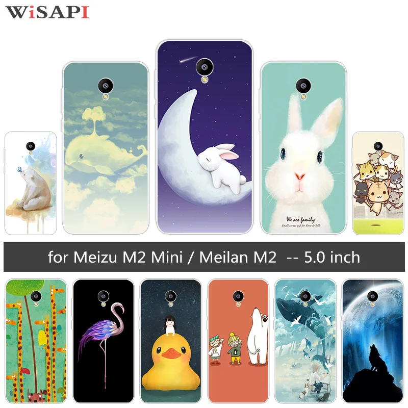 5 0 дюйма для Meizu M2 Mini чехол из ТПУ силикона черный матовый Роскошный прозрачный