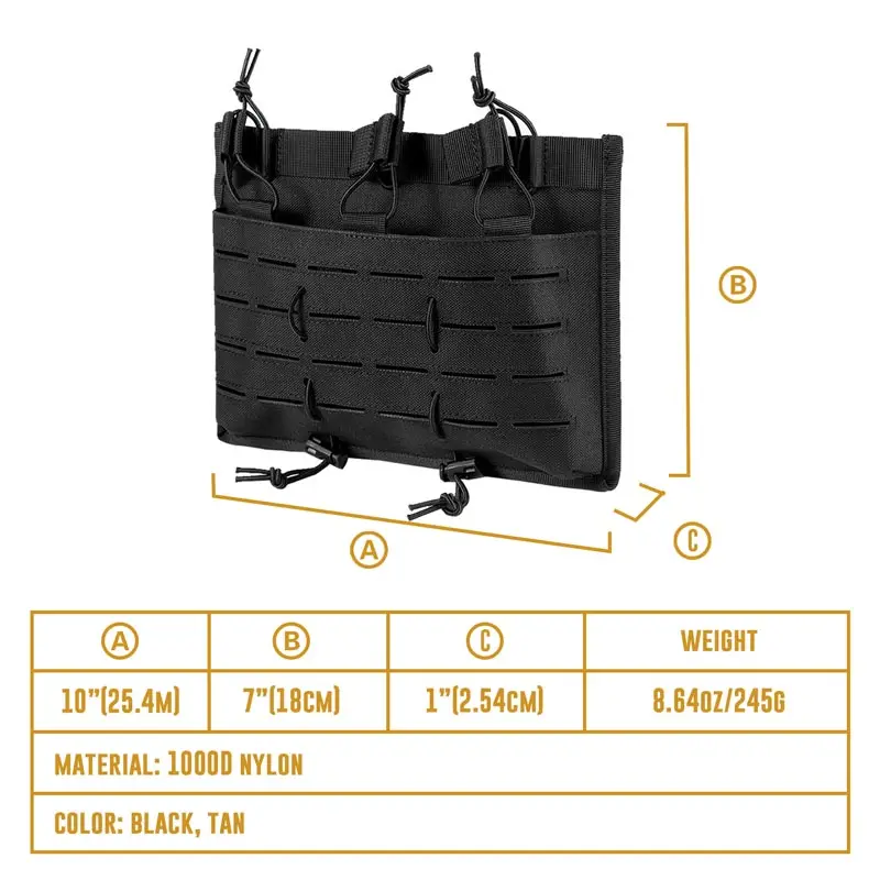 OneTigris MOLLE Lasercut Triple Rifle Mag Pouch Tactical Magazine для 5 56/7 62 Mags идеально подходит AR/AK и т.