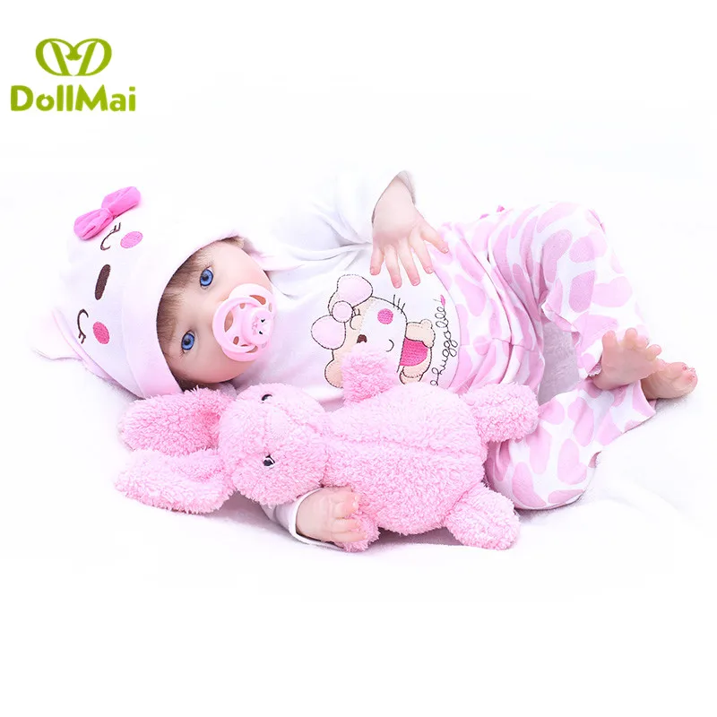 43cm Lifelike Reborn Baby Dolls real baby doll Doll soft cotton Body So Truly Girl Model For Toddler bebe Toy reborn gift | Игрушки и