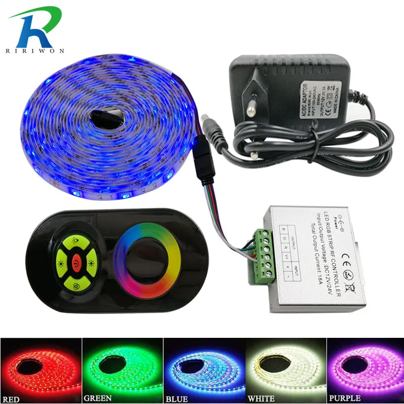 SMD5050 30 светодиодный s/m светодиодный s светильник, водостойкая Светодиодная лента RGB, светильник с WiFi контроллером переменного тока 220 В 5 м постоянного тока 12 В, гибкая лента, полный комплект