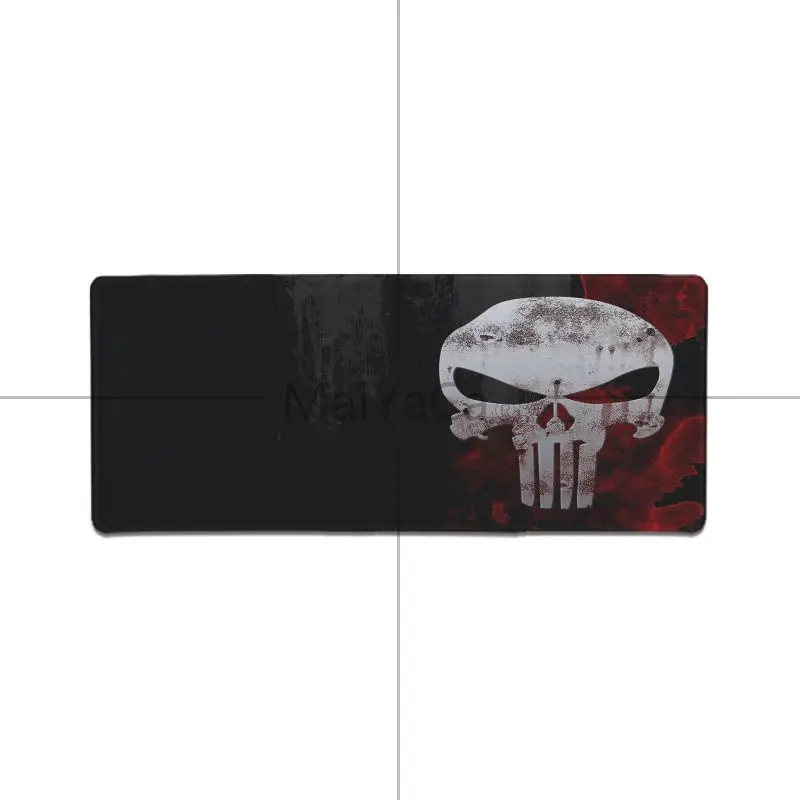 Lock Edge 30x80cm MaiYaCa Каратель Череп натуральный каучук игровой коврик для мыши Настольный коврик анти-с блокировкой скольжения клавиатура Коврик Большой геймер Коврик для мыши для dota - Цвет: Lock Edge 30x80cm