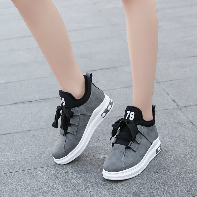 Женская зимняя кашемировая обувь увеличенная плоская подошва|skateboard shoes|shoes withshoes