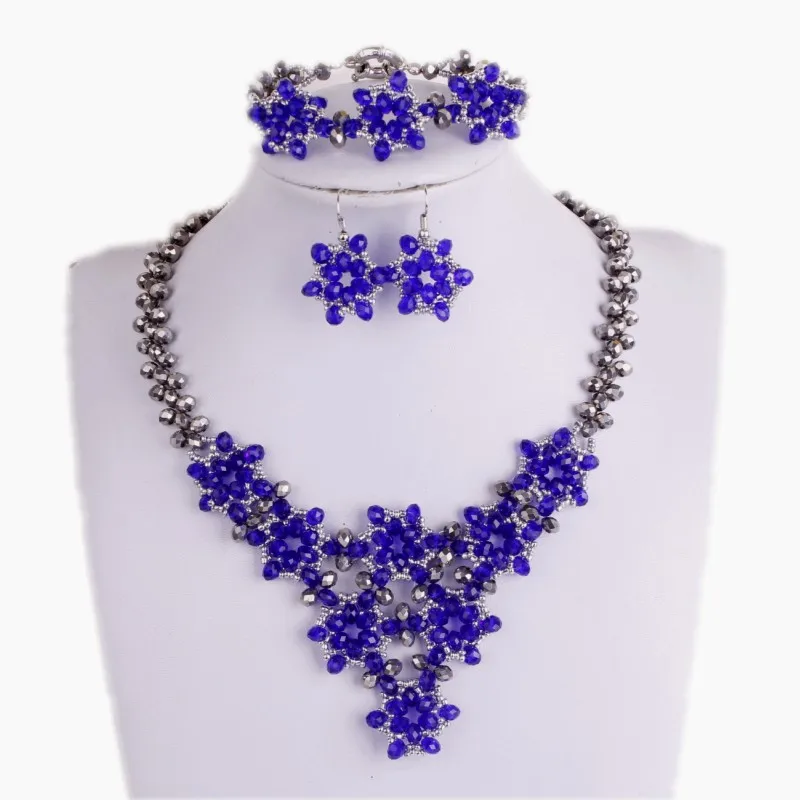 Свадебный Комплект бижутерии зеленого цвета свадебные ювелирные изделия ручной