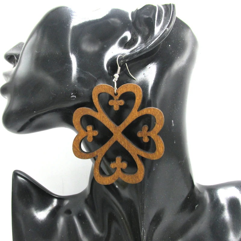 Бесплатная доставка! Деревянные серьги подвески Adinkra 3 цвета|symbol earrings|earrings c*c |