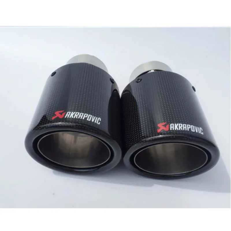 1 шт. Стайлинг автомобиля глянцевый + нержавеющая сталь AK Akrapovic глушитель Конец