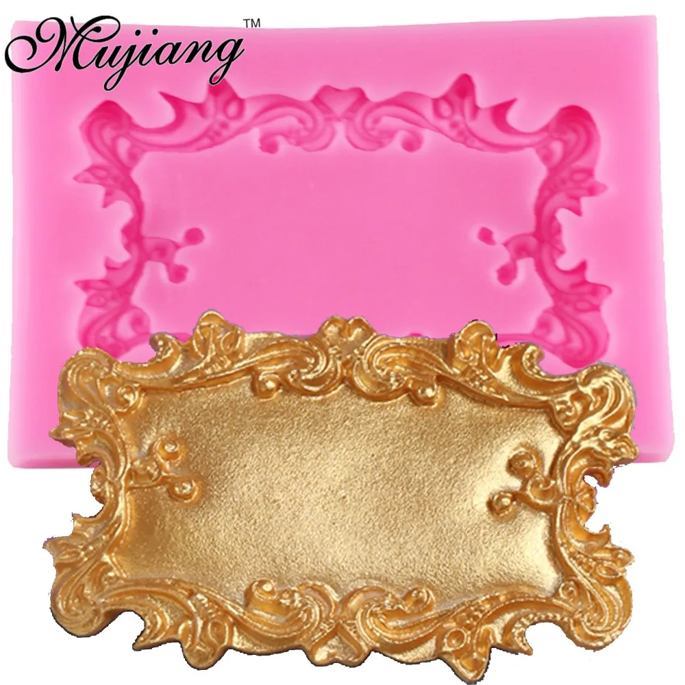 3D зеркальные Свадебные инструменты для украшения тортов из мастики рамка кекс
