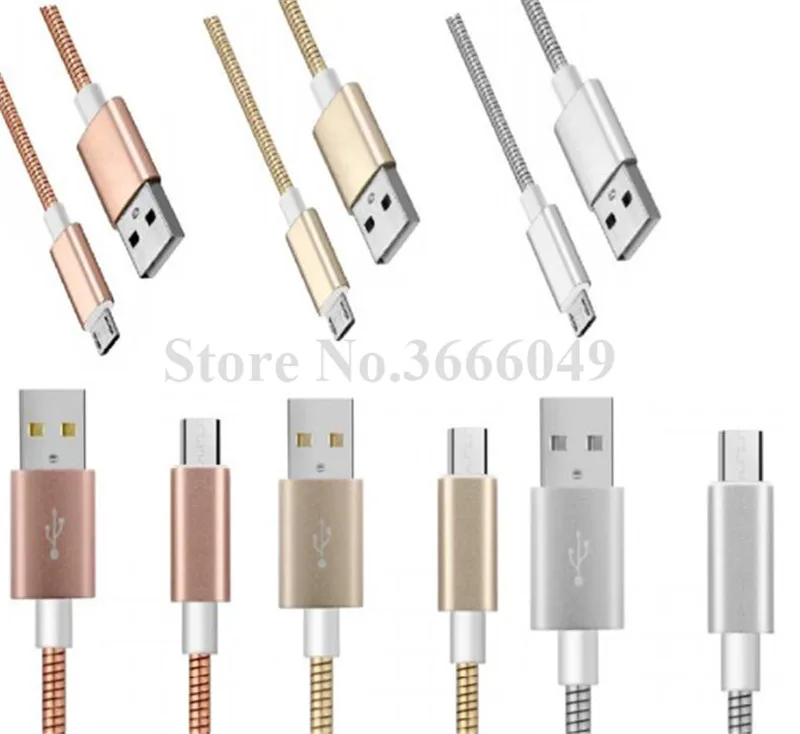 10 шт. 1 м 3FT usb c Нержавеющая сталь Micro USB кабель зарядное устройство для samsung android для iphone 5 6 7 8 IOS11