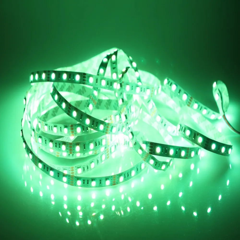 Светодиодная лента 5050 SMD 12V Гибкий неоновый светильник 60 светодиодный s/m 1 метр RGB, белый, белый теплый, синий, зеленый, красный, желтый
