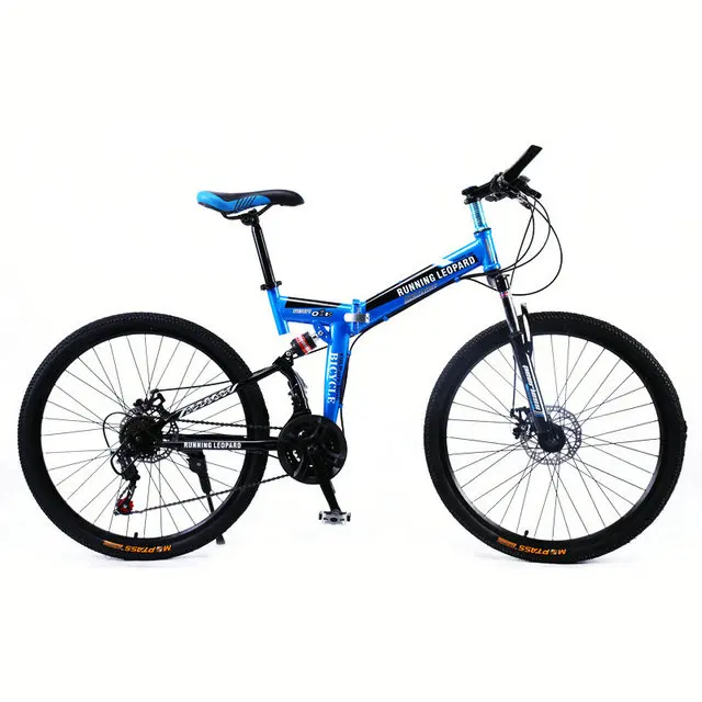 21 speed Lock fork Запуск Leopard складной bicycmountain велосипед 26-дюймовый стальной 21 скорость велосипеды двойной дисковые тормоза с дорожных велосипедов гоночный bicyc BMX БИК - Цвет: 21 speed Lock fork