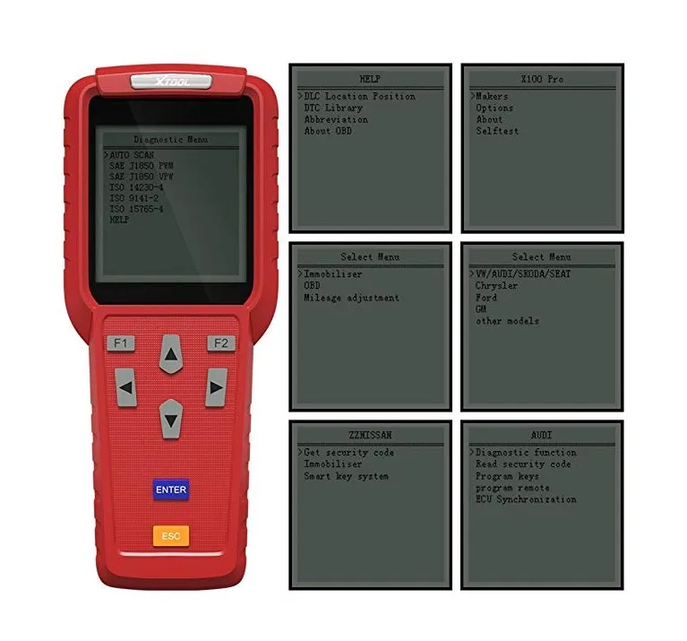 XTOOL X100 Pro авто ключ программист для автомобиля ЭБУ иммобилайзер Pin код ридер мульти бренд автомобилей диагностика поддерживается