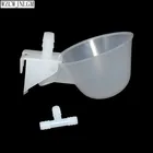 Миска для воды для животных, подвесная чашка для животных, соска для кормления поильников, инструменты для птиц, поилка для голубя, 5 комплектов