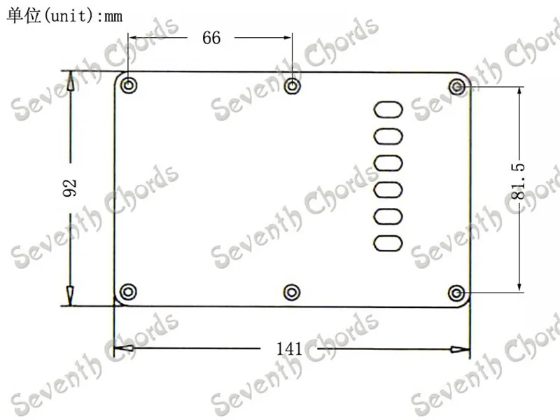 3 PLY 11 отверстий для электрогитары Pickguard 1 слой 6 гитара отверстия задняя пластина