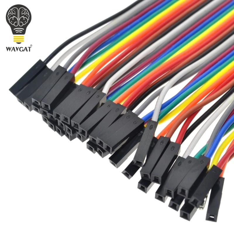 SUQ  40PCS Dupont 10CM Female To Female (F-F) Jumper Wire Ribbon Cable for Arduino