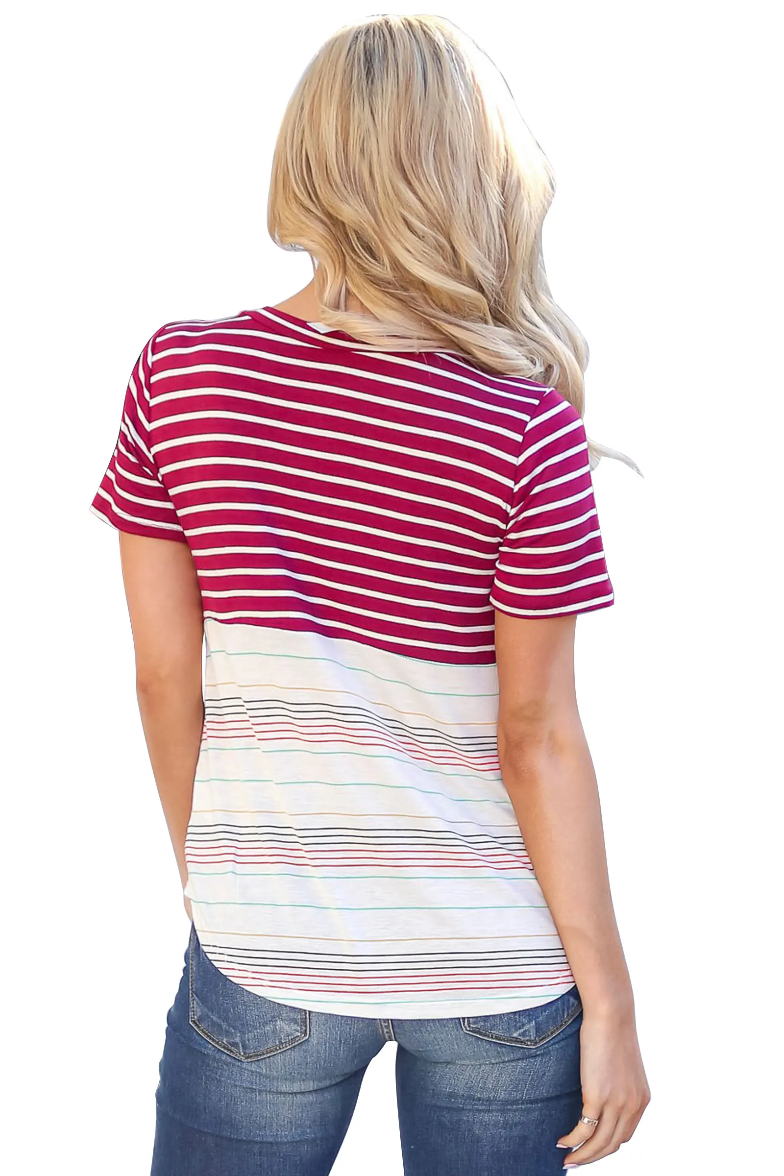 Женские топы летняя повседневная футболка с круглым вырезом и коротким рукавом