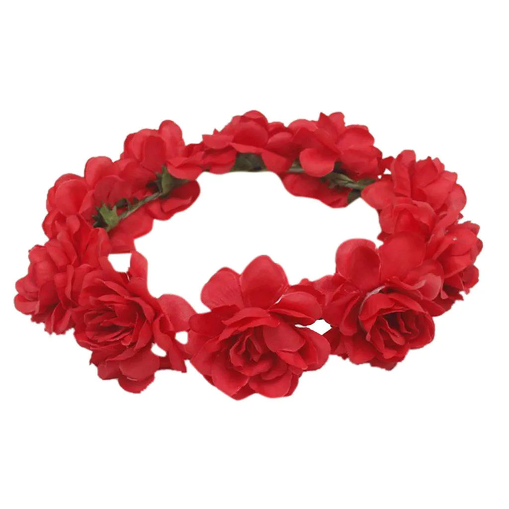 

New Fashion Women Children girls Wedding Flower Bride Wreath Floral Garlands Bride Headband Hair band Hair Accessories 5.25